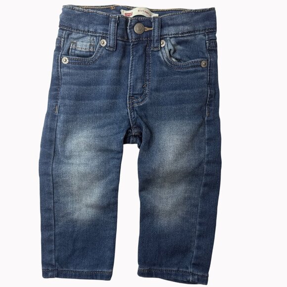 Levi's Baby Boys 511 Knit Denim Jeans 12M Medium Wash Blue Western Casual Classi - Picture 1 of 6